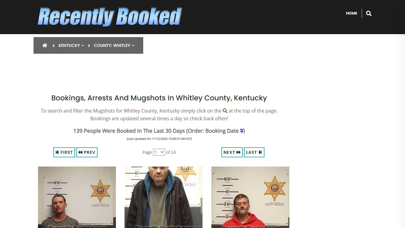 Bookings, Arrests and Mugshots in Whitley County, Kentucky