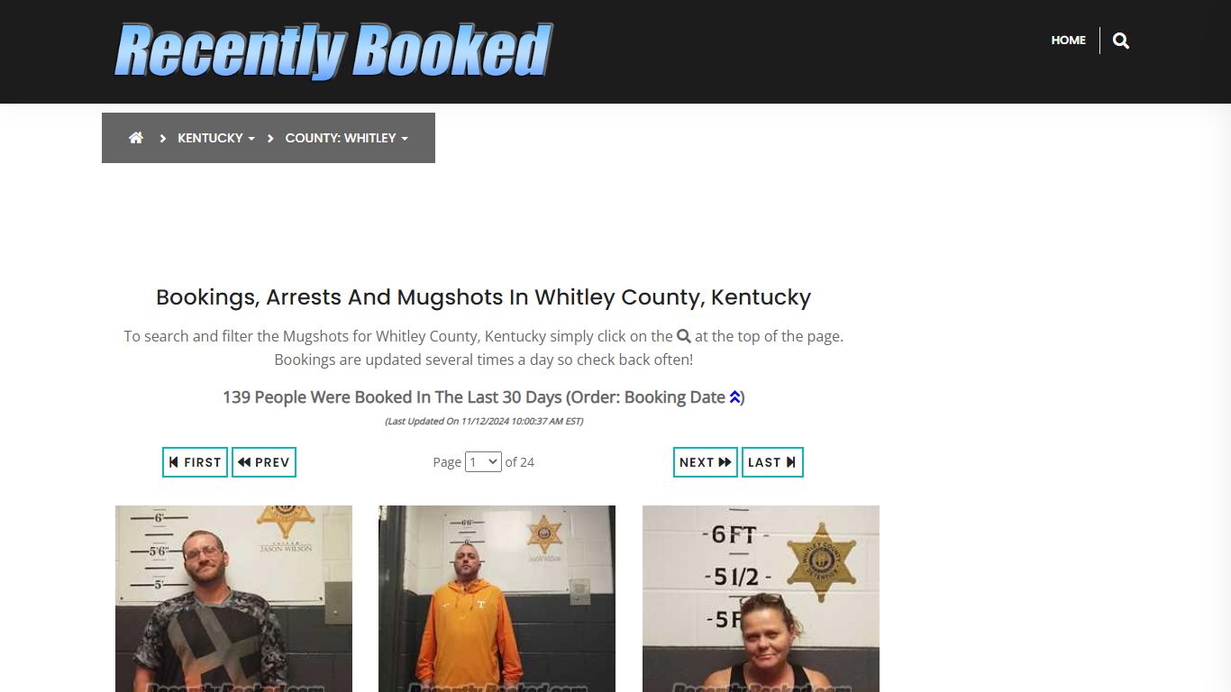 Bookings, Arrests and Mugshots in Whitley County, Kentucky